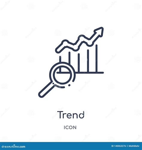 Linear Trend Icon from Marketing Outline Collection. Thin Line Trend ...