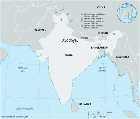 Ayodhya On India Map - Gretna Hildegaard