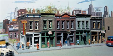 Walthers Cornerstone - Merchant's Row I -- Kit - 11 x 5 x 4" 27.9 x 12.7 x 10.2cm - HO (Part ...