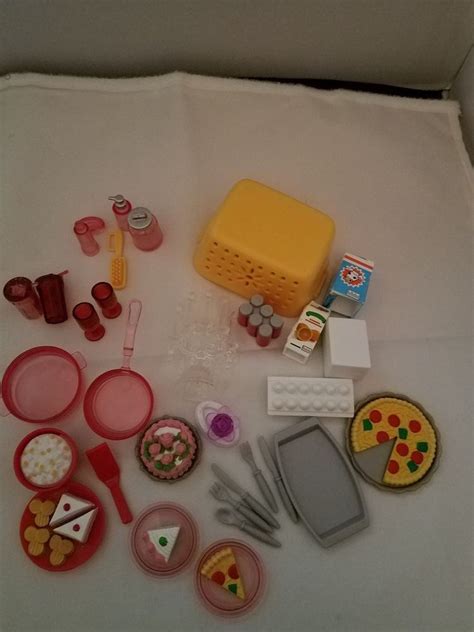 Barbie Mattel Kitchen Accessories Lot Dishes Food Dinner Vintage # ...