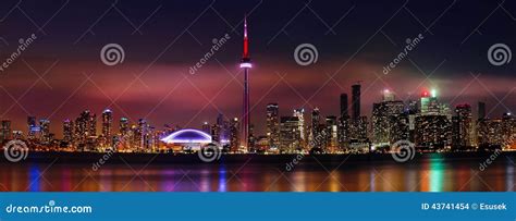 Toronto Skylines stock photo. Image of horizontal, reflection - 43741454