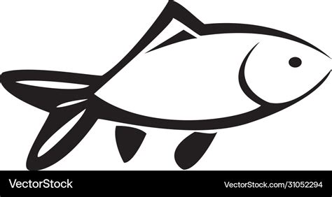 Fish logo simple design Royalty Free Vector Image