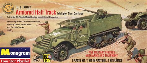 Monogram® Armored Half Track Plastic Model Kit 1/35 SSP limited edition ...