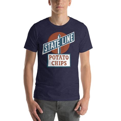 Vintage State Line Potato Chips Sign Shirt Western - Etsy