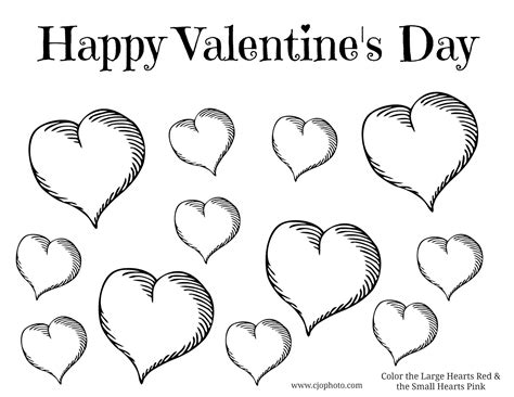 CJO Photo: Valentine's Day Coloring Page: Valentine's Day Hearts