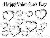 Coloring Pages Heart Valentine Day sketch template