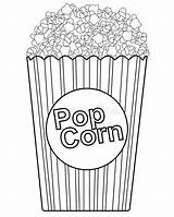 Popcorn Bag Coloring Page Pages sketch template