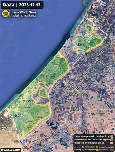 Latest Military Map Of The Gaza Strip; 12 December 2023 (Map) - Islamic ...