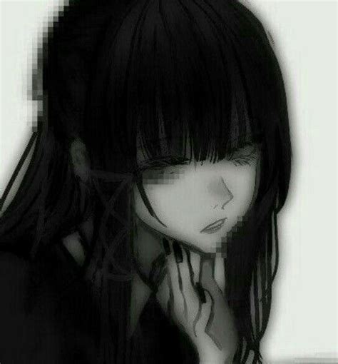 Follow me if u want? Anime Girl With Black Hair, Black And White Girl ...