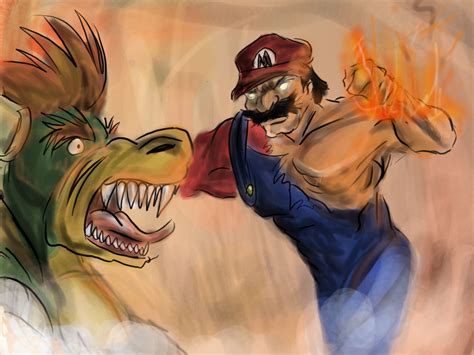 Mario vs Bowser by Tatsukamba on Newgrounds