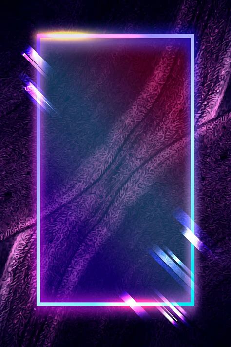 Rectangle frame on abstract background vector | premium image by rawpixel.com | Neon backgrounds ...