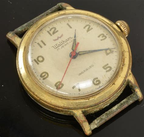 Sold Price: Vintage Waltham 17 Jewel Incabloc Men's Wrist Watch - July ...