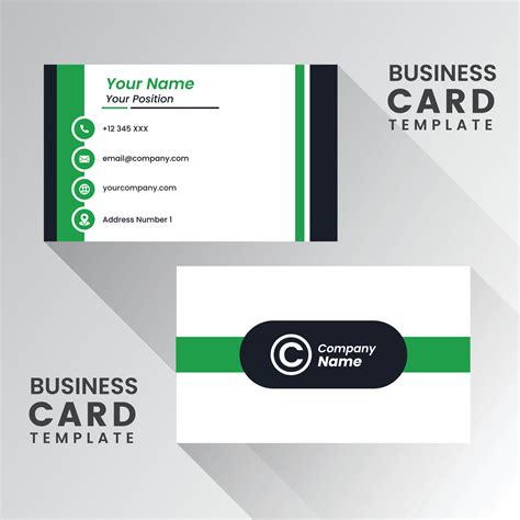 modern creative business card and name card, horizontal simple clean ...