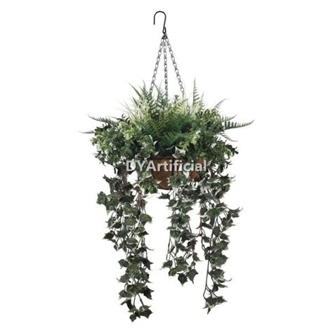 English Ivy White and Grass White Hanging Basket 100CM Length Outdoor ...