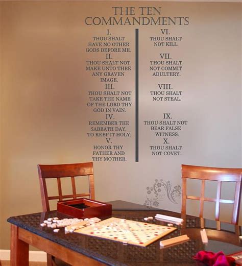 Ten Commandments Vinyl Wall Art - Wall Design Ideas