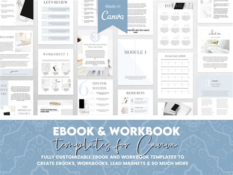 Canva Template E Book Template Canva Workbook Ebook Template | Etsy