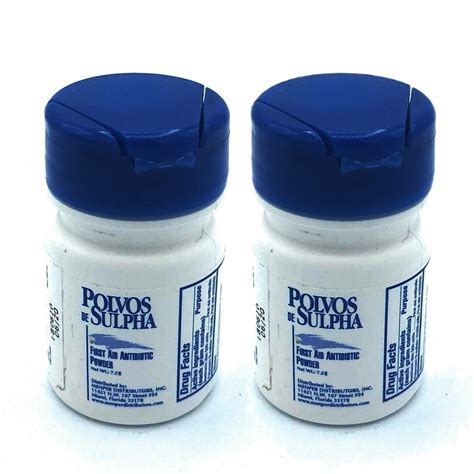 Polvos De Sulpha First Aid Antibiotic Powder. For Minor Cuts, Scrapes and Burns. Prevents Wound ...