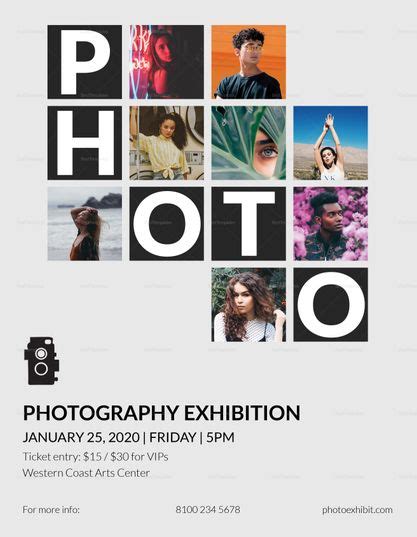 Photography Exhibition Flyer Template | Poster design layout, Poster photography, Photography flyer