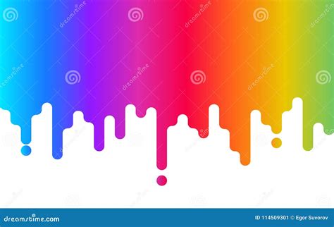 Dripping Rainbow Slime Set On Transparent Background. Viscous Liquid ...