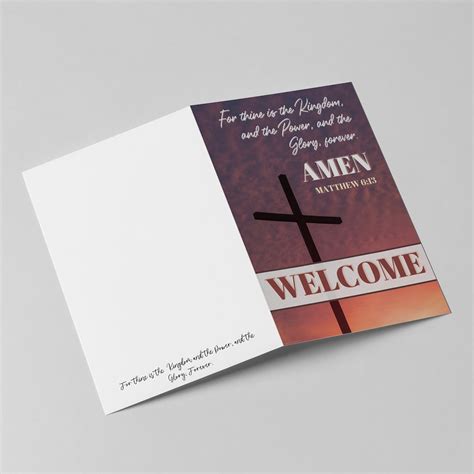 Church Bulletin Cover Worship Service Instant Digital Download Welcome Series PDF Printable ...