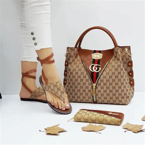 Gucci 3 Pieces New Set – Bag, Sandals and Wallet - 8.5 | Handbag shoes ...