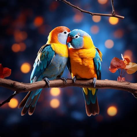 Premium AI Image | Love Birds Wallpaper