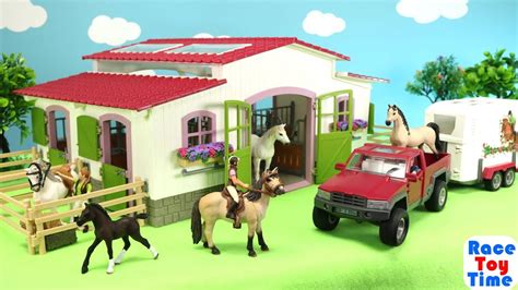 Schleich Horse Club Stable Playset - YouTube