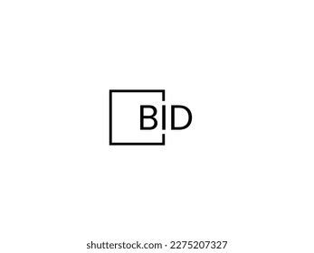 Bid Letter Initial Logo Design Vector Stock Vector (Royalty Free ...