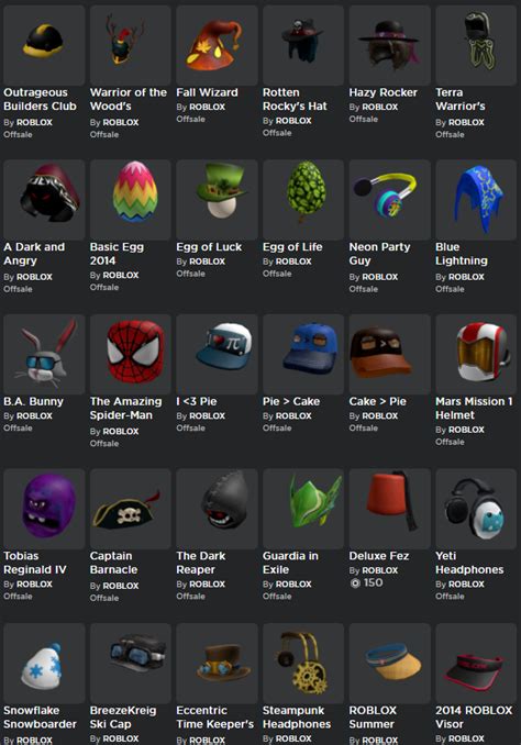 OBC Lifetime Account(Has 8 pages of rare hats including Festive Valk, Regular ROBLOX Pumpkin ...