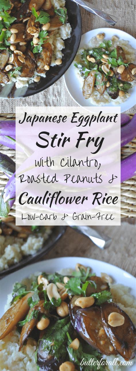 Japanese Eggplant Stir Fry With Cauliflower Rice – Low Carb and Grain ...