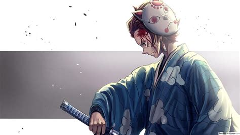 1920x1080px, 1080P Free download | Demon Slayer - Tanjiro Kamado in blue kimono, Tanjiro ...