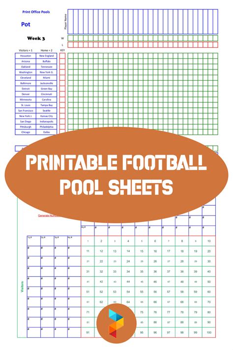 Printable Football Pool Sheets