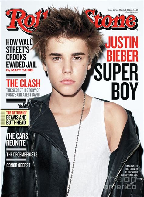 Rolling Stone Cover - Volume #1125 - 3/3/2011 - Justin Bieber – Poster - Canvas Print - Wooden ...