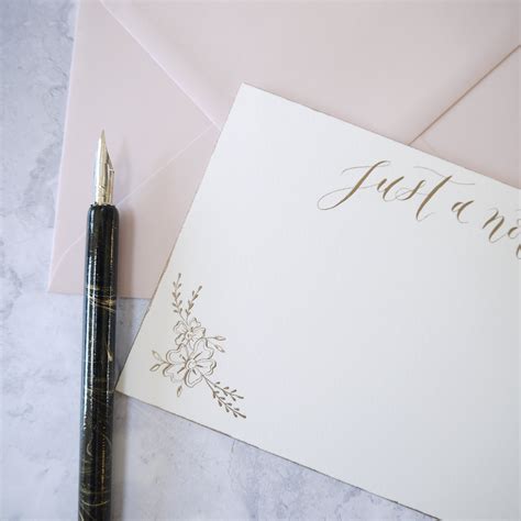 Calligraphy Note Cards with Envelopes — Mirabelle Makery