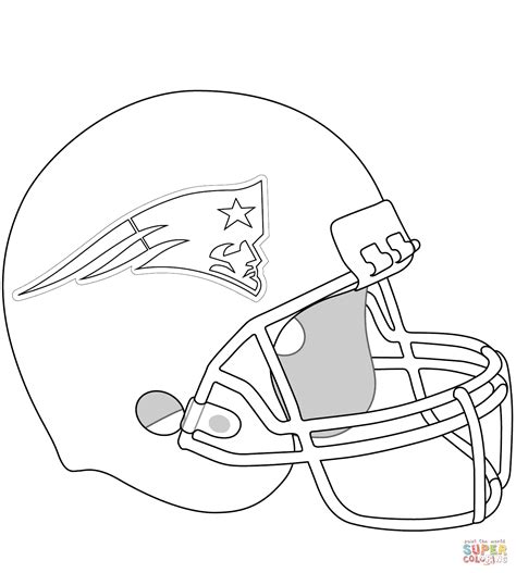 New England Patriots Helmet coloring page | Free Printable Coloring Pages