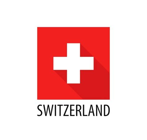 Premium Vector | Swiss national flag square shape isolated on white