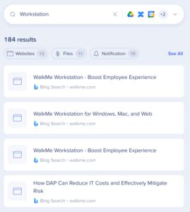 Workstation - Bing Custom Search Integration - WalkMe Help Center