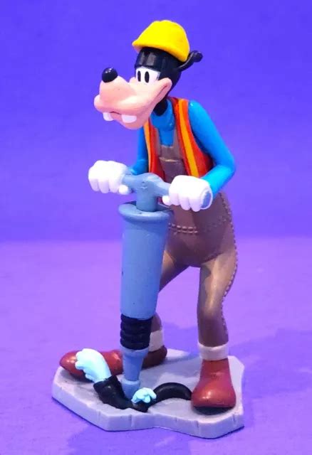 DISNEY GOOFY CONSTRUCTION Worker Jackhammer PVC Mickey Mouse Figure Topper Toy $12.99 - PicClick