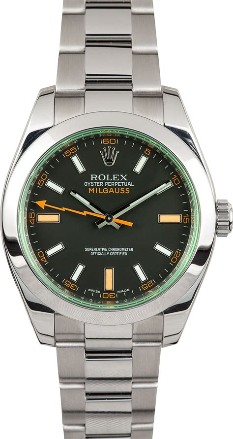 Rolex Milgauss Green Crystal 116400 GV - On Sale Now at Bob's Watches