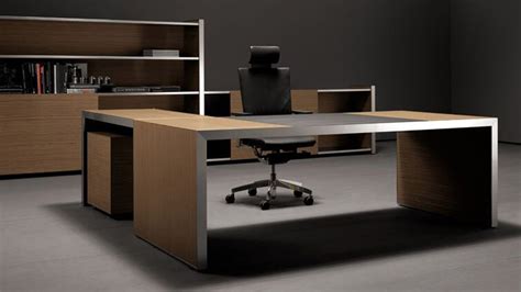 Modern Oikos/AT Two L-Shaped Desk with Panel Leg + Mobile Pedestal ...