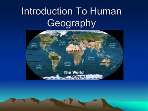 Introduction To Human Geography