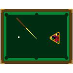 Snooker table silhouette vector image | Free SVG