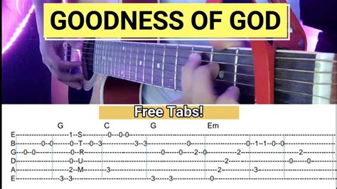 Goodness of God - Tabs on Screen | Fingerstyle Guitar With Chords + Tabs Acordes - Chordify