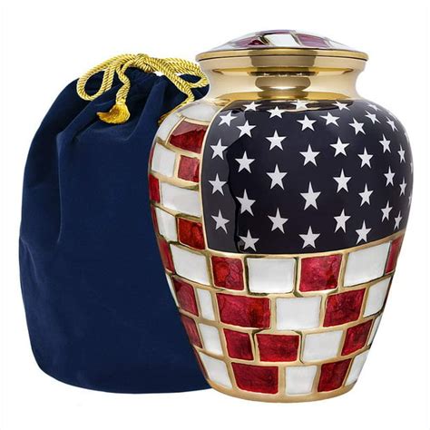 Patriotic Flag Large Adult Cremation Urn For Human Ashes - Walmart.com ...