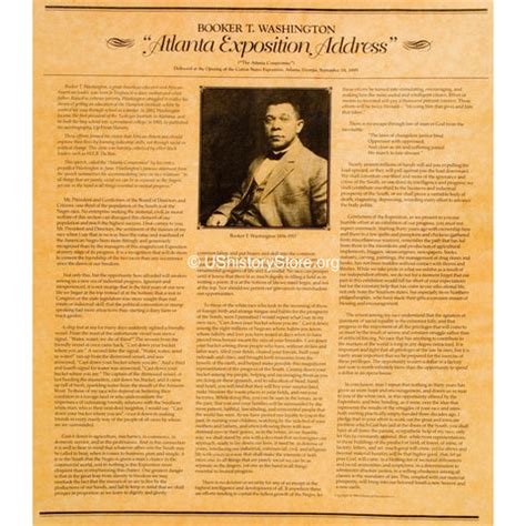 Booker T. Washington "Atlanta Exposition Address" 1895 – store.ushistory.org