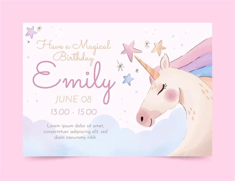 Free Printable Unicorn Invitations Template Paper Trail, 51% OFF