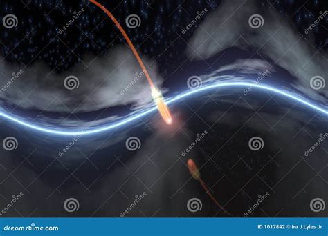 Meteor Entering Earth Atmosphere Stock Photography | CartoonDealer.com ...