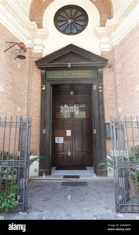 The entrance to the Maronite Catholic Church in Rome, Italy Stock Photo - Alamy