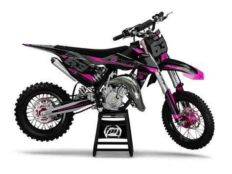 Custom KTM 85 SX Dirt Bike ENIGMA FUSCIA Series Graphics Set - FREE ...