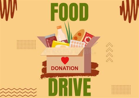 Food drive donation box stock illustration. Illustration of collection ...